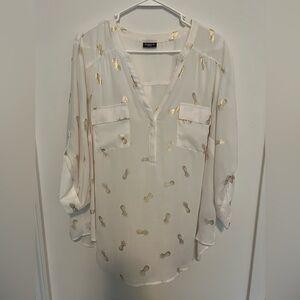 Torrid portofino sheer top.